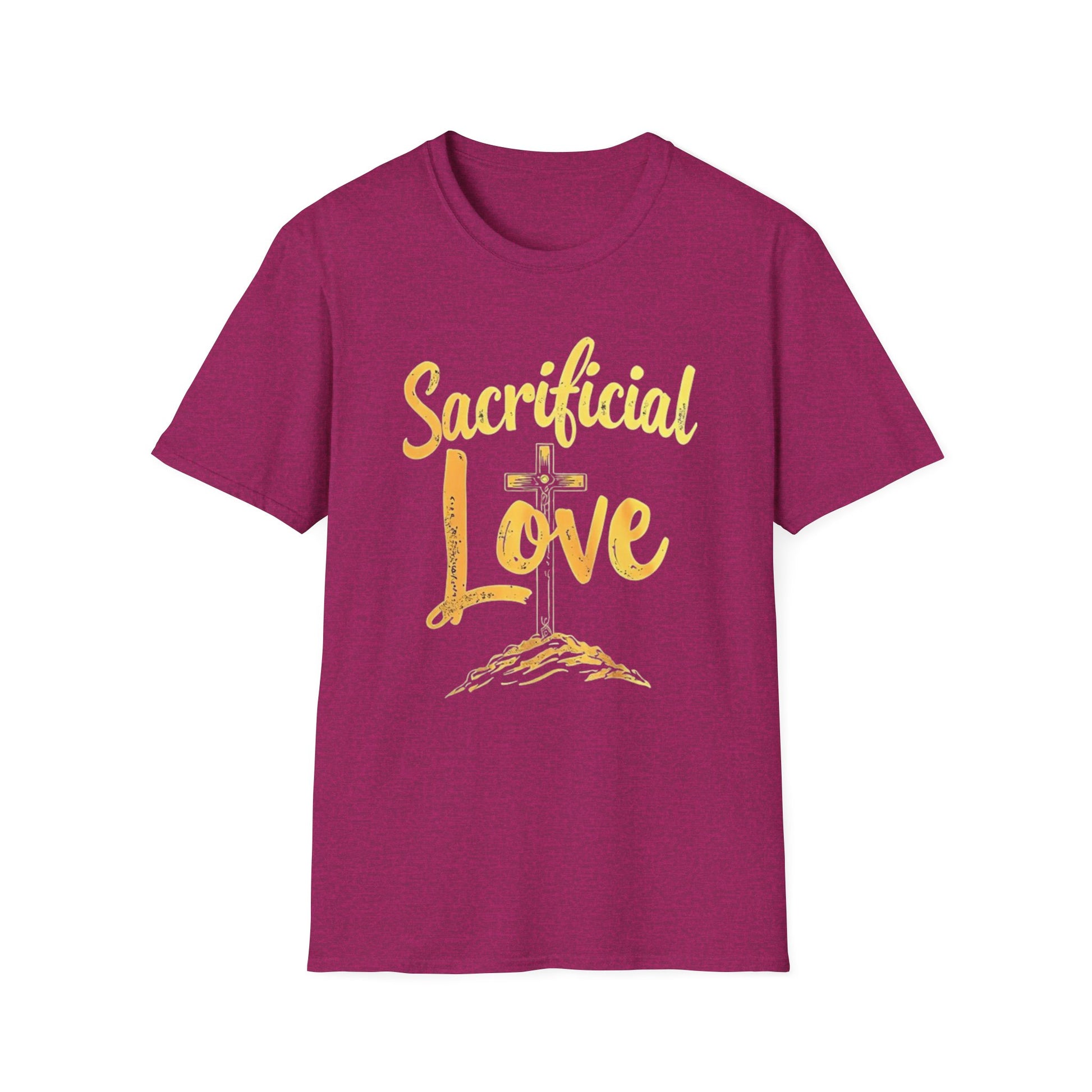 Sacrificial Love Unisex Softstyle T-Shirt - Faith-Inspired Casual Wear - Psychonaut Swag