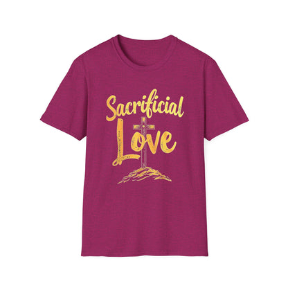 Sacrificial Love Unisex Softstyle T-Shirt - Faith-Inspired Casual Wear - Psychonaut Swag