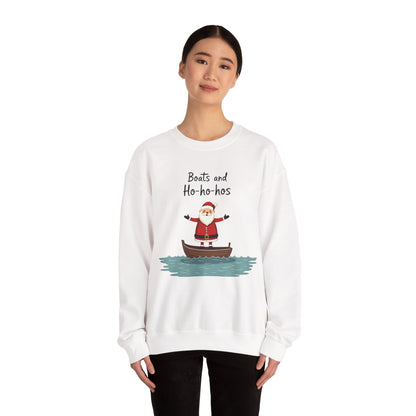 Santa Boats and Ho Ho his, Unisex Heavy Blend™ Crewneck Sweatshirt