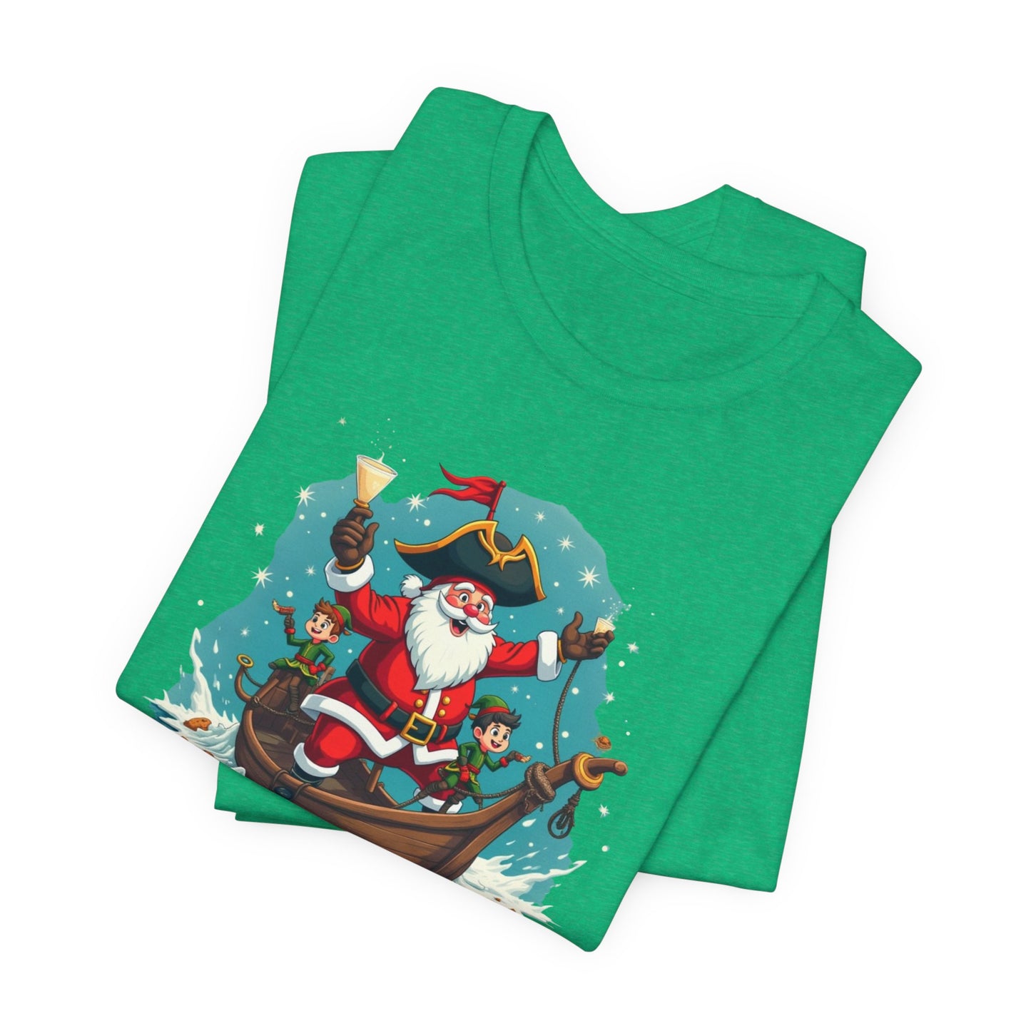 Santa in Gondola Christmas Tee