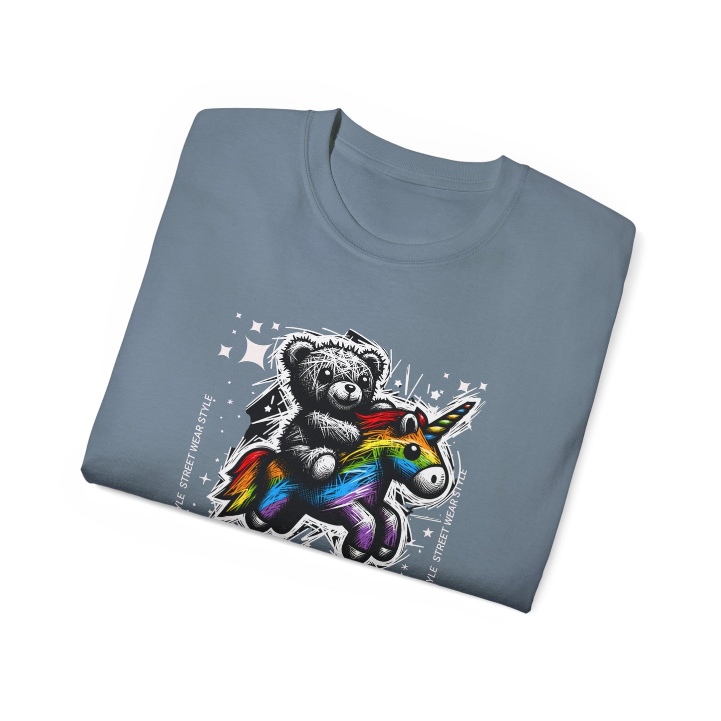 Bear Riding Unicorn, Unisex Ultra Cotton Tee