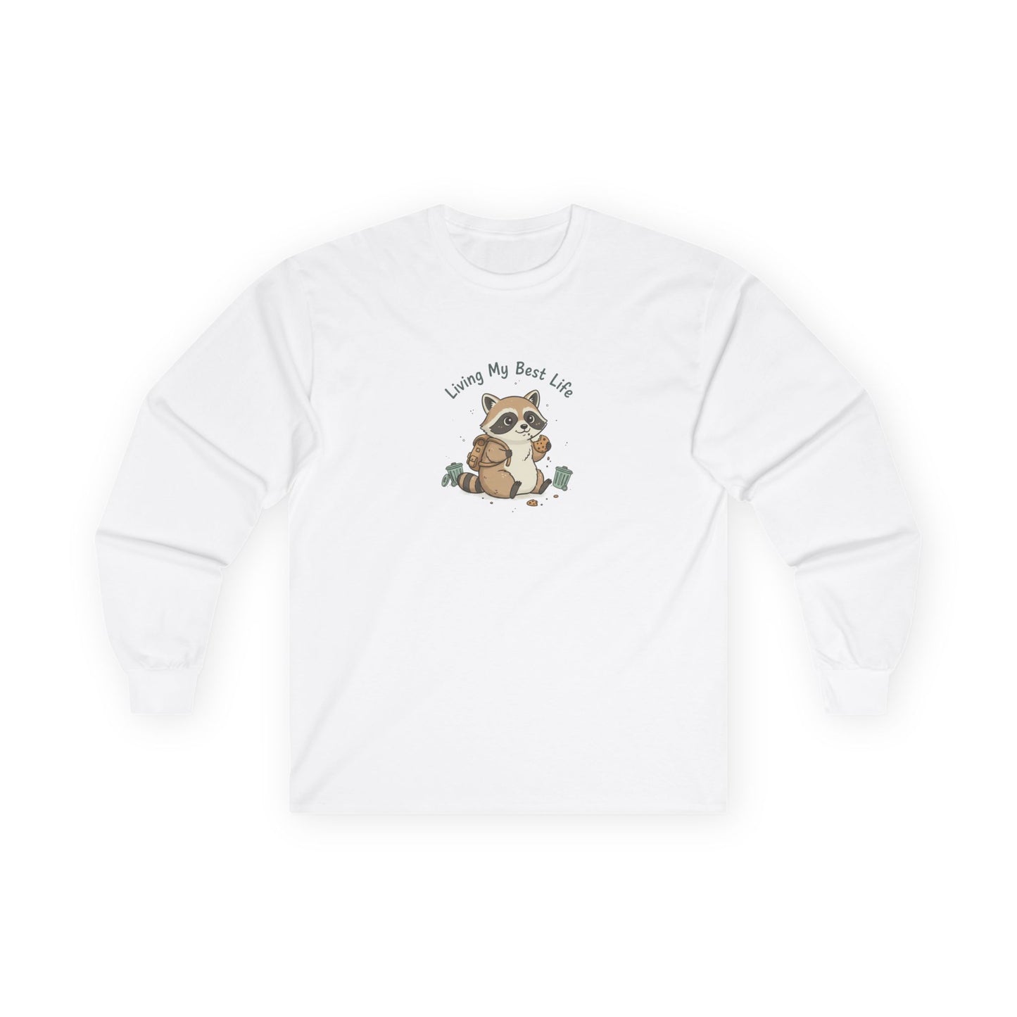 Raccoon, Best life, Long Sleeve Tee