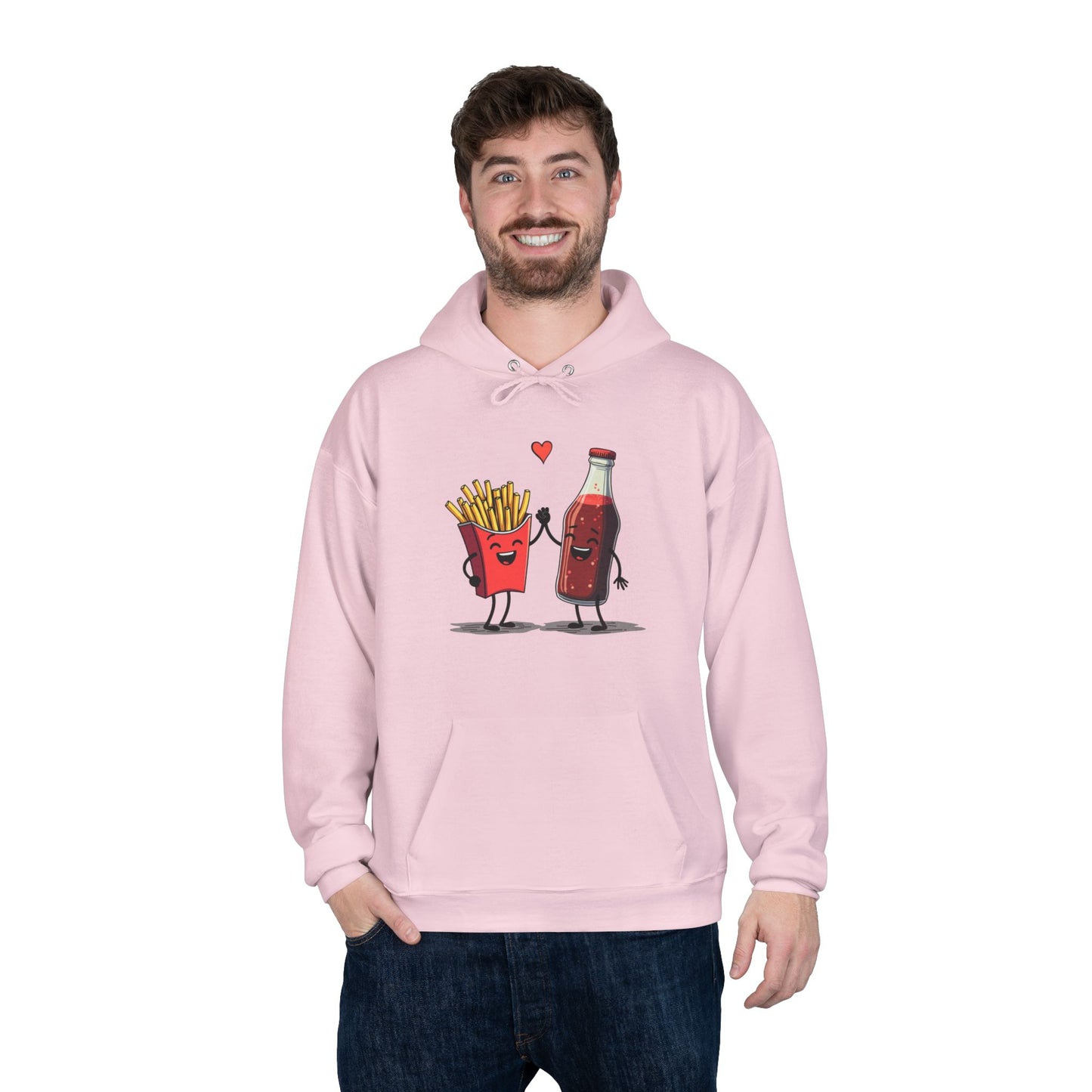 Fries and Soda Love, Unisex EcoSmart® Pullover Hoodie Sweatshirt