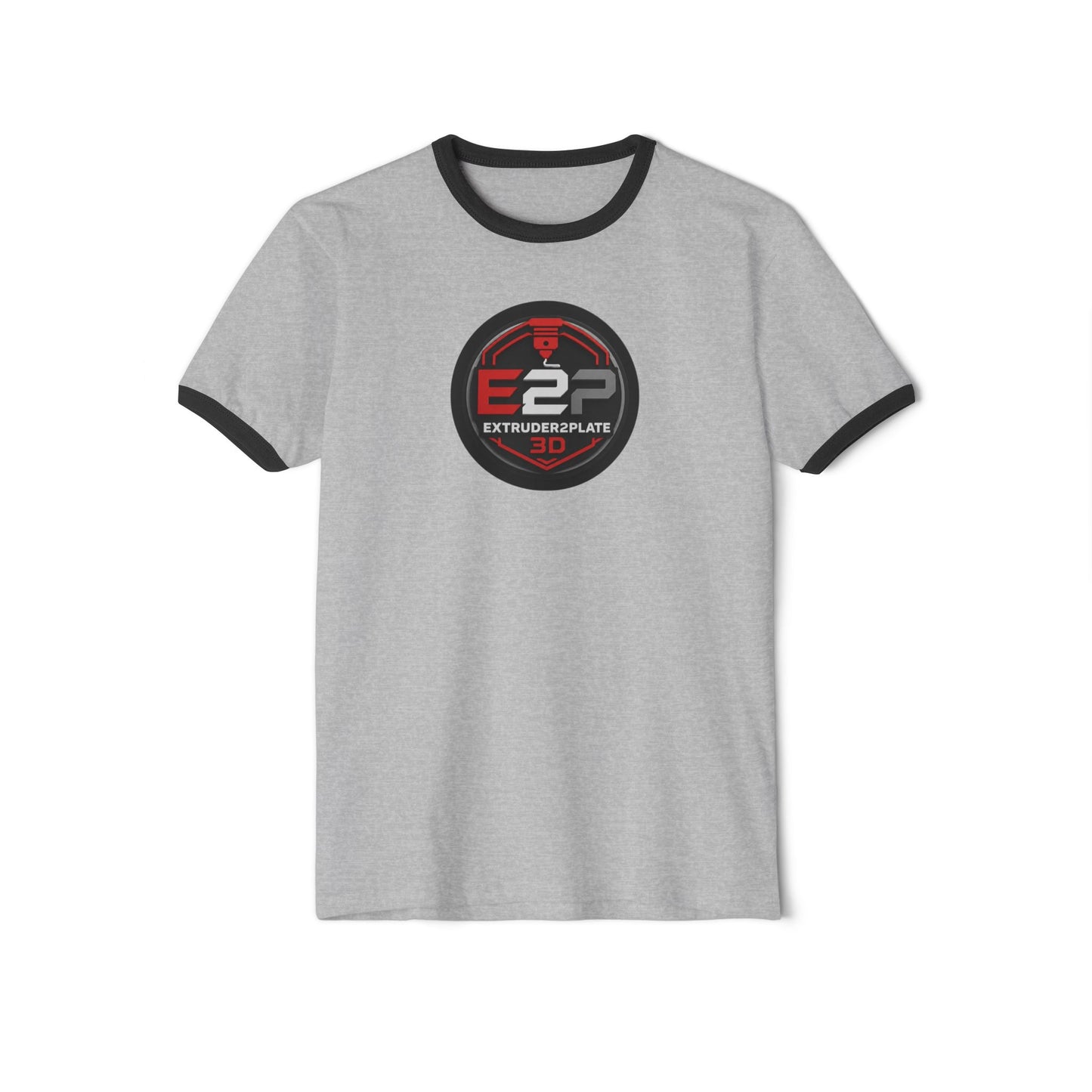 Extruder2Plate 3D Logo Ringer Tee (Extruder2Plate.com)
