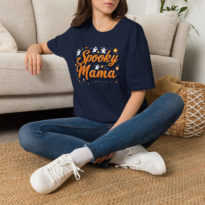 Spooky Mama T-Shirt — Halloween Mom Tee with Cute Ghosts