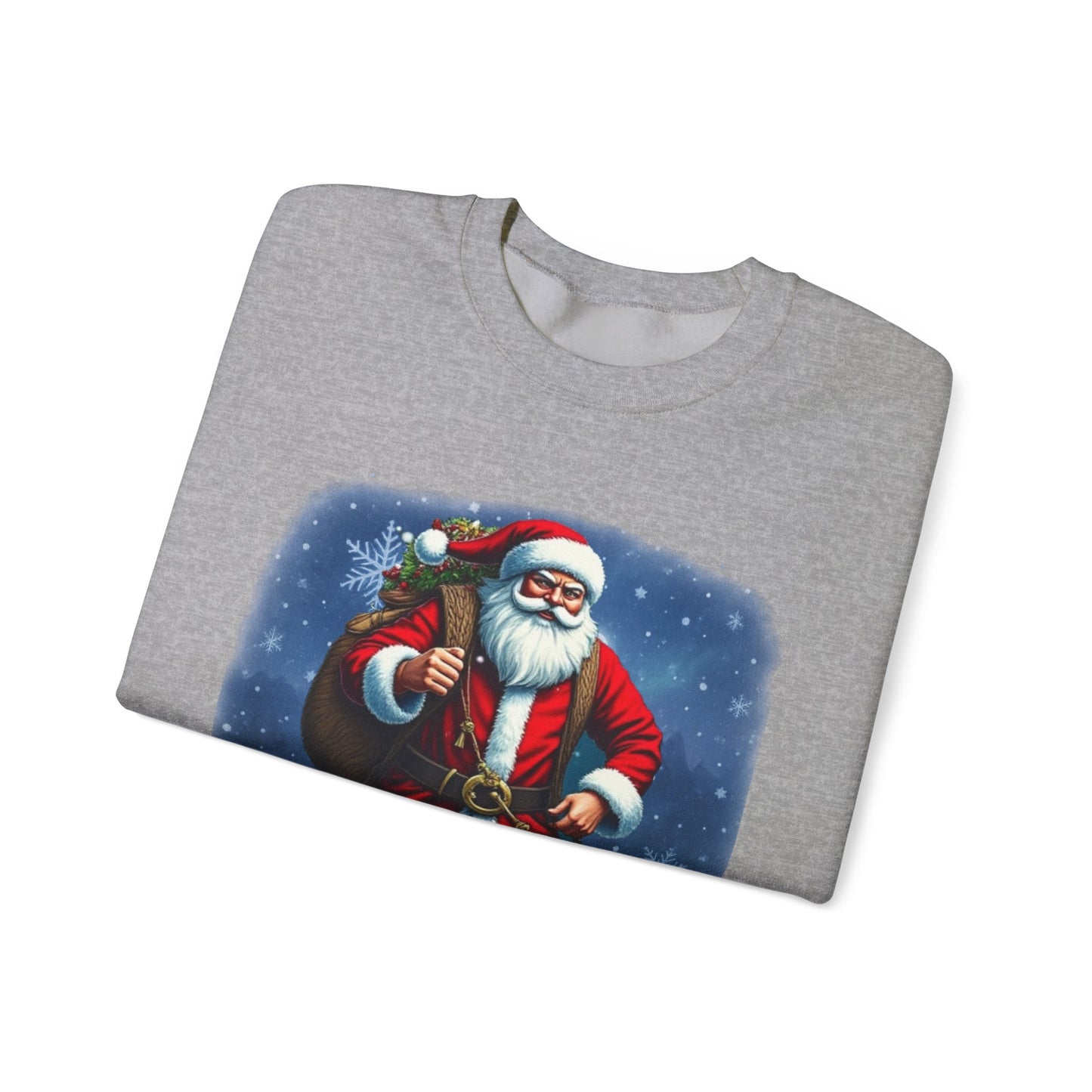 Santa Snow Hike, Graphic Sweatshirt – Vintage Holiday Christmas Crewneck