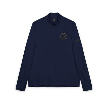 Sports Massage, Embroidered Quarter-Zip Pullover — Adidas Performance Long-Sleeve