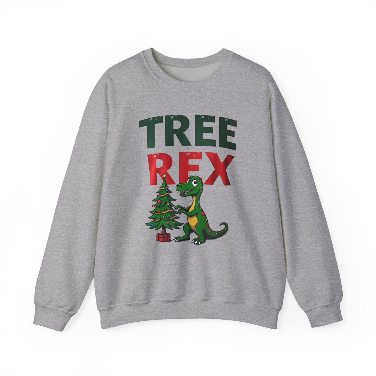 Tree Rex Christmas Sweatshirt — Funny Dino Holiday Crewneck