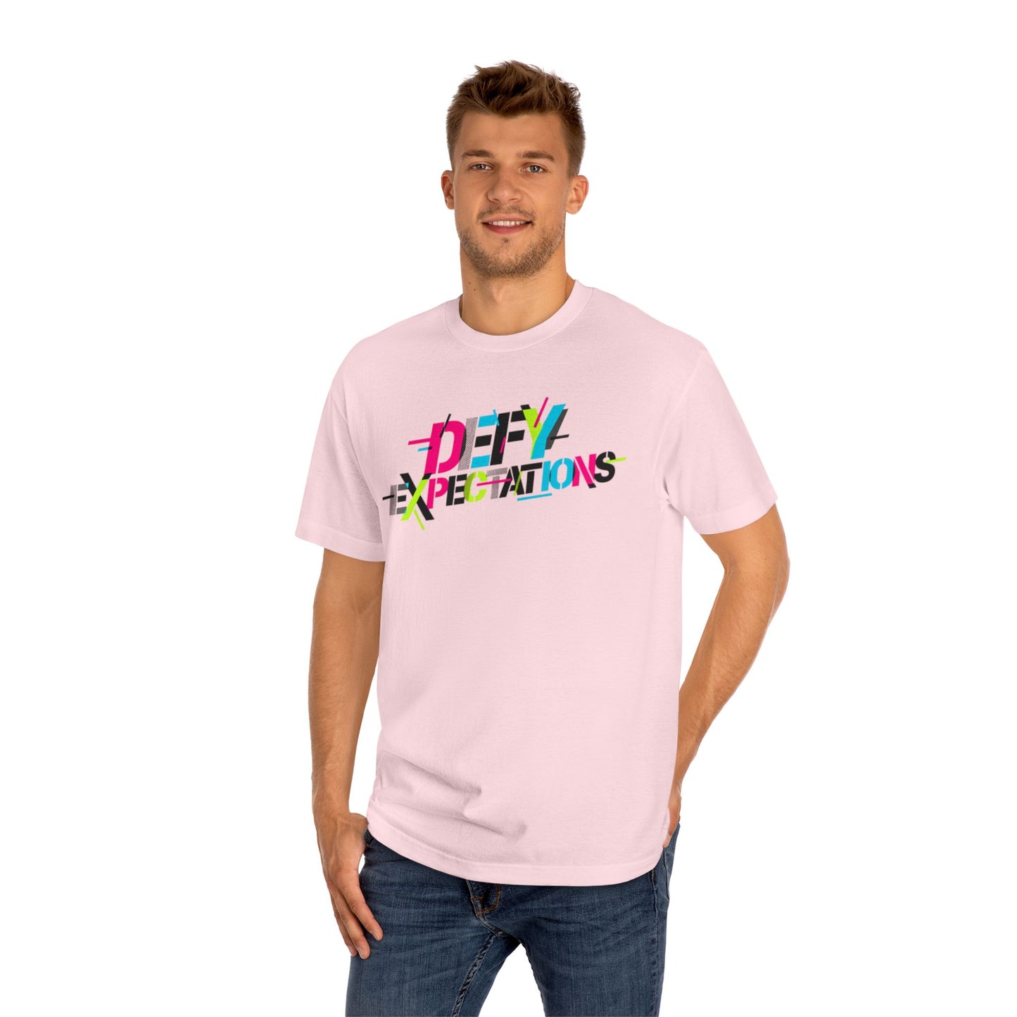 Defy Expectations Tee — Bold Retro Graphic T-Shirt