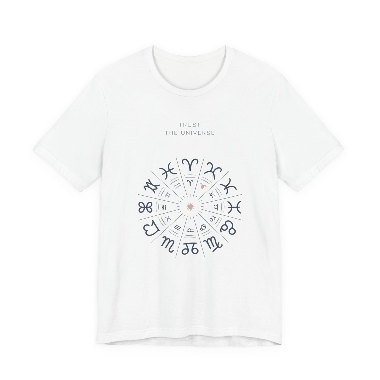 Zodiac Wheel T‑Shirt — Trust the Universe Astrology Tee