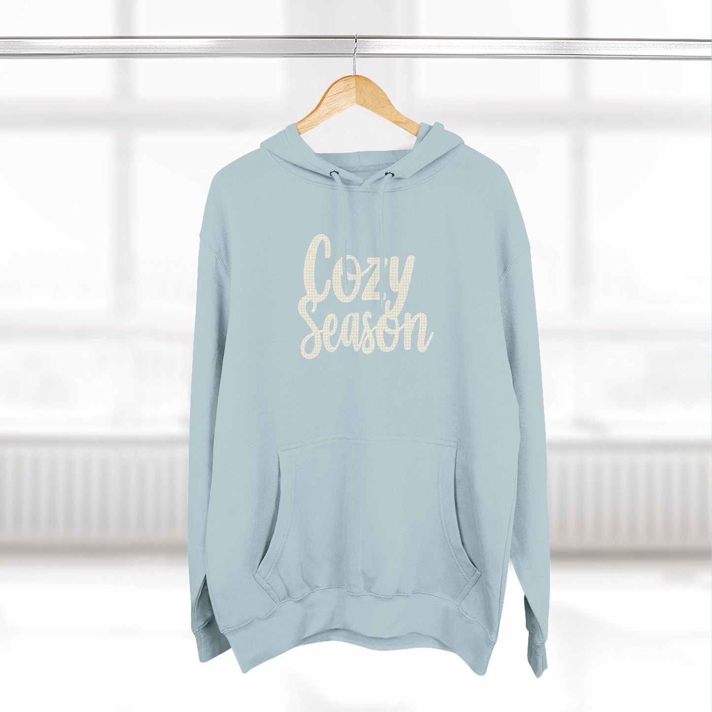 Cozy Season Hoodie — Soft Fleece Pullover with Script Graphic