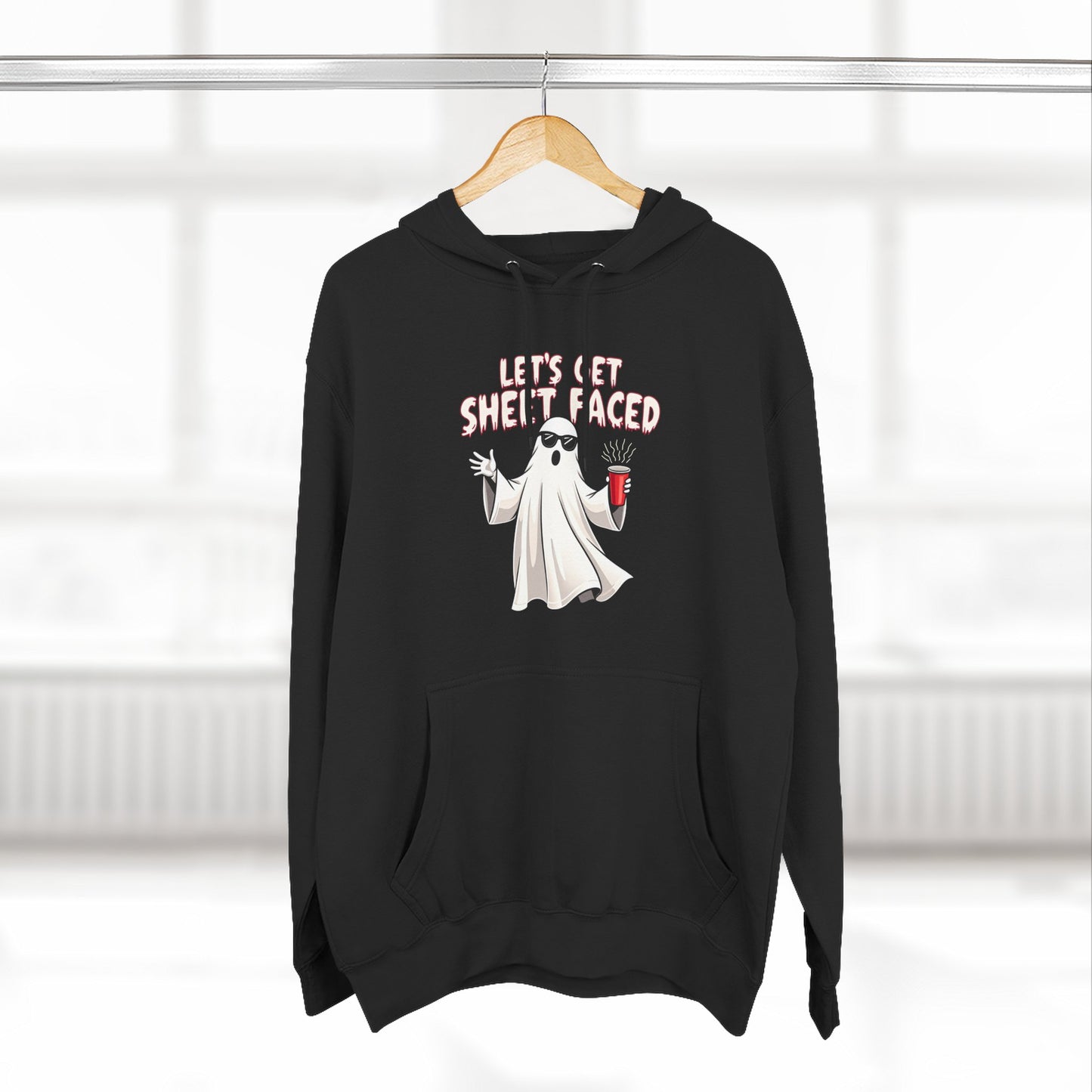 Let's Get Sheet-Faced Hoodie — Funny Ghost Halloween Pullover