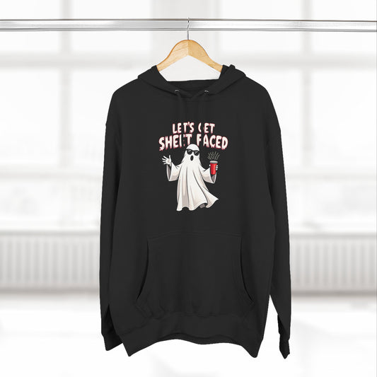 Let's Get Sheet-Faced Hoodie — Funny Ghost Halloween Pullover