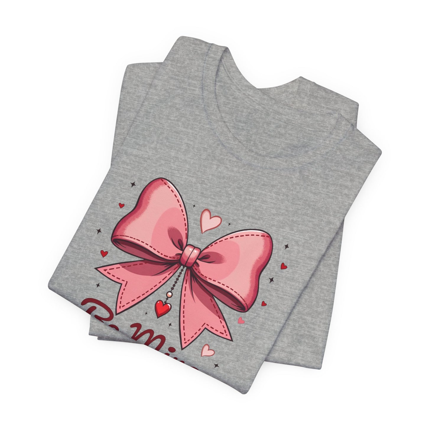 Valentine 'Be Mine' Pink Bow T‑Shirt