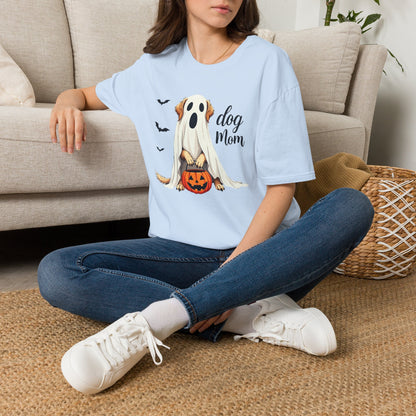 Dog Mom Halloween T‑Shirt — Cute Ghost Pup Pumpkin Tee