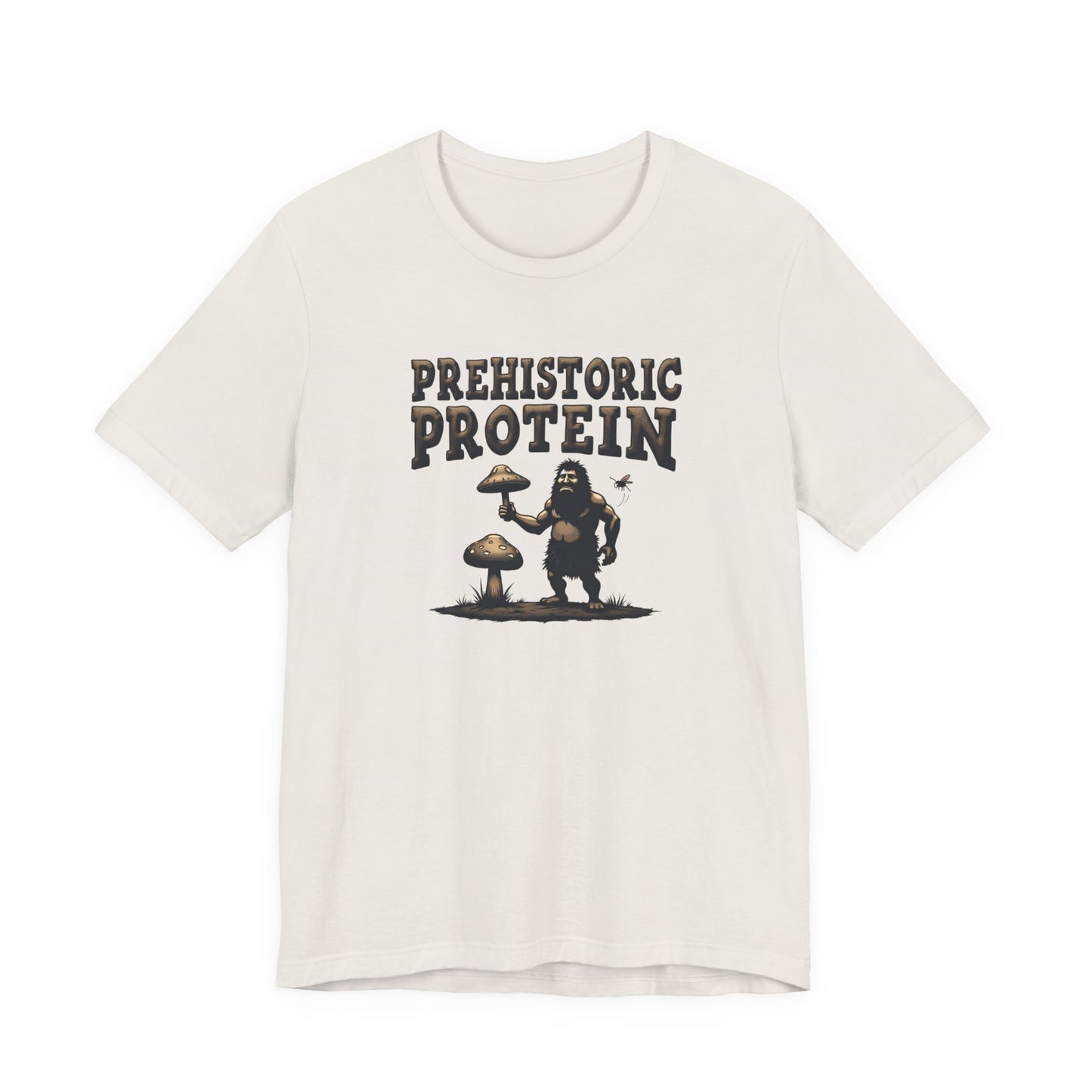 Prehistoric Protein Mushroom Tee - Retro Graphic T-Shirt for Nature Lovers, Gifts for Him/Her, Casual Everyday Wear, Perfect for Camping, Gifts [...] - Psychonaut Swag