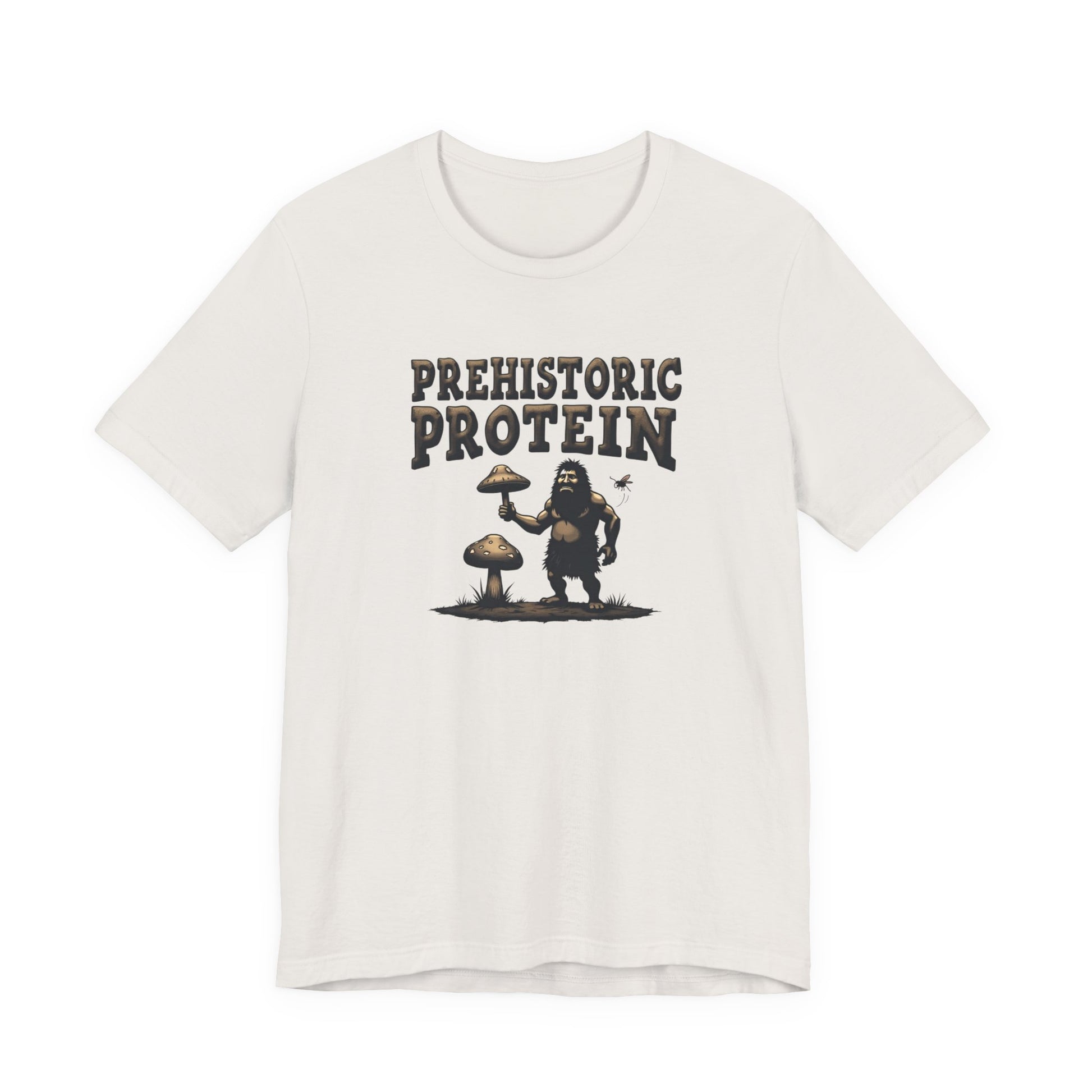 Prehistoric Protein Mushroom Tee - Retro Graphic T-Shirt for Nature Lovers, Gifts for Him/Her, Casual Everyday Wear, Perfect for Camping, Gifts [...] - Psychonaut Swag