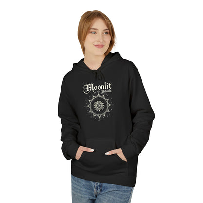 Moonlit Gothic Hoodie — 'Moonlit' Sun & Moon Graphic Pullover