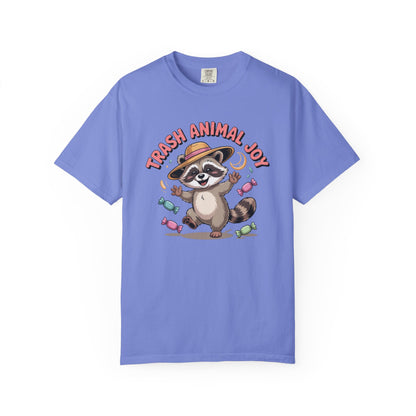 Trash Animal Joy Raccoon T-Shirt — Cute Candy-Loving Graphic Tee