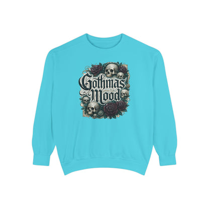 Gothmas Mood Sweatshirt — Gothic Skull & Roses Holiday Pullover
