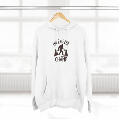 Hide & Seek Champ Hoodie — Bigfoot Sasquatch Graphic Pullover