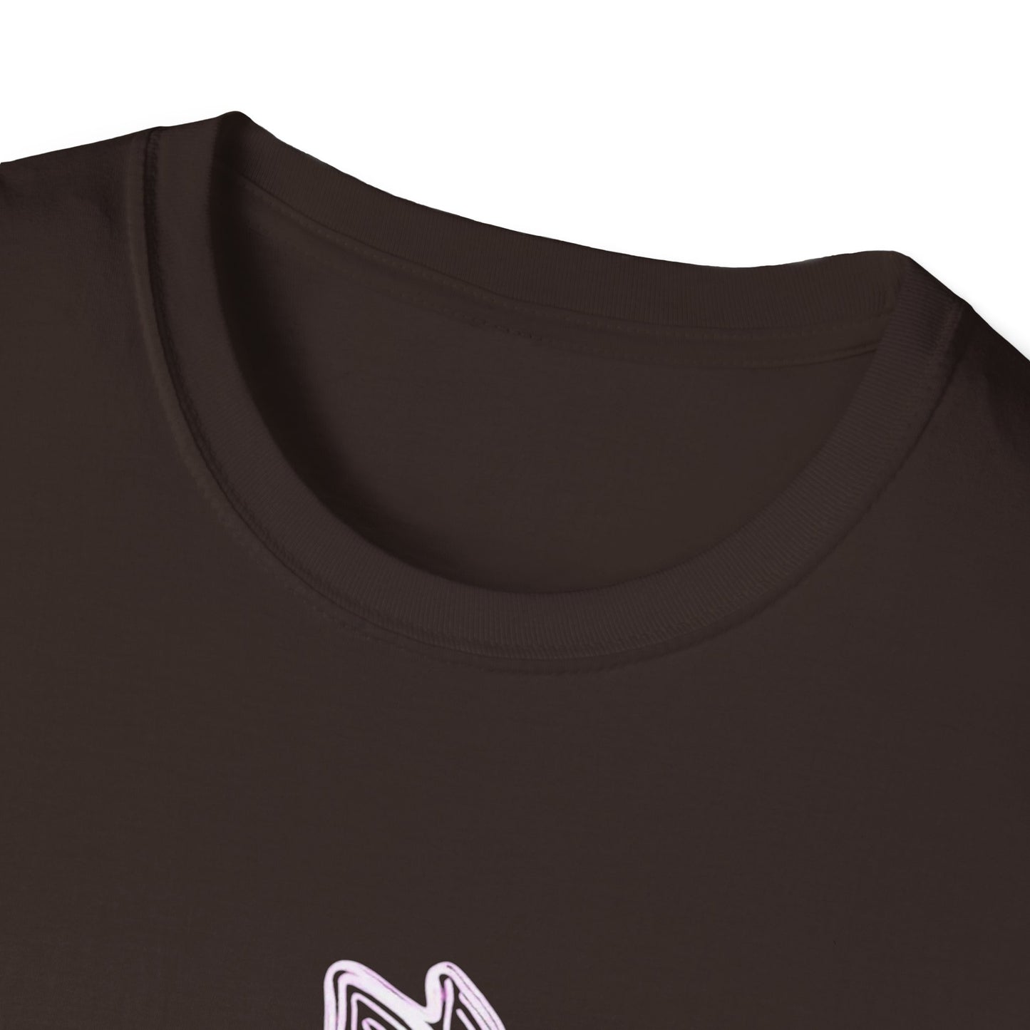 Neon Line Art Hare T-Shirt — Pastel Rabbit Graphic Tee