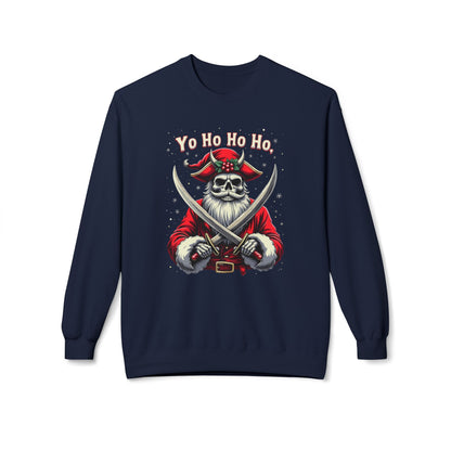Pirate Christmas, Shiver Season, Unisex Midweight Softstyle Fleece Crewneck Sweatshirt