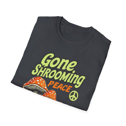 Gone Shrooming Unisex T-Shirt - Funny Mushroom Tee for Nature Lovers, Gift for Hikers, Campers, and Outdoor Enthusiasts