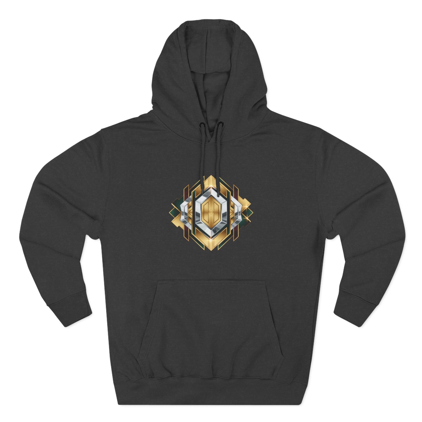 Geometric Gold Crest Hoodie