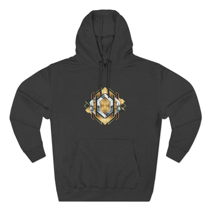 Geometric Gold Crest Hoodie