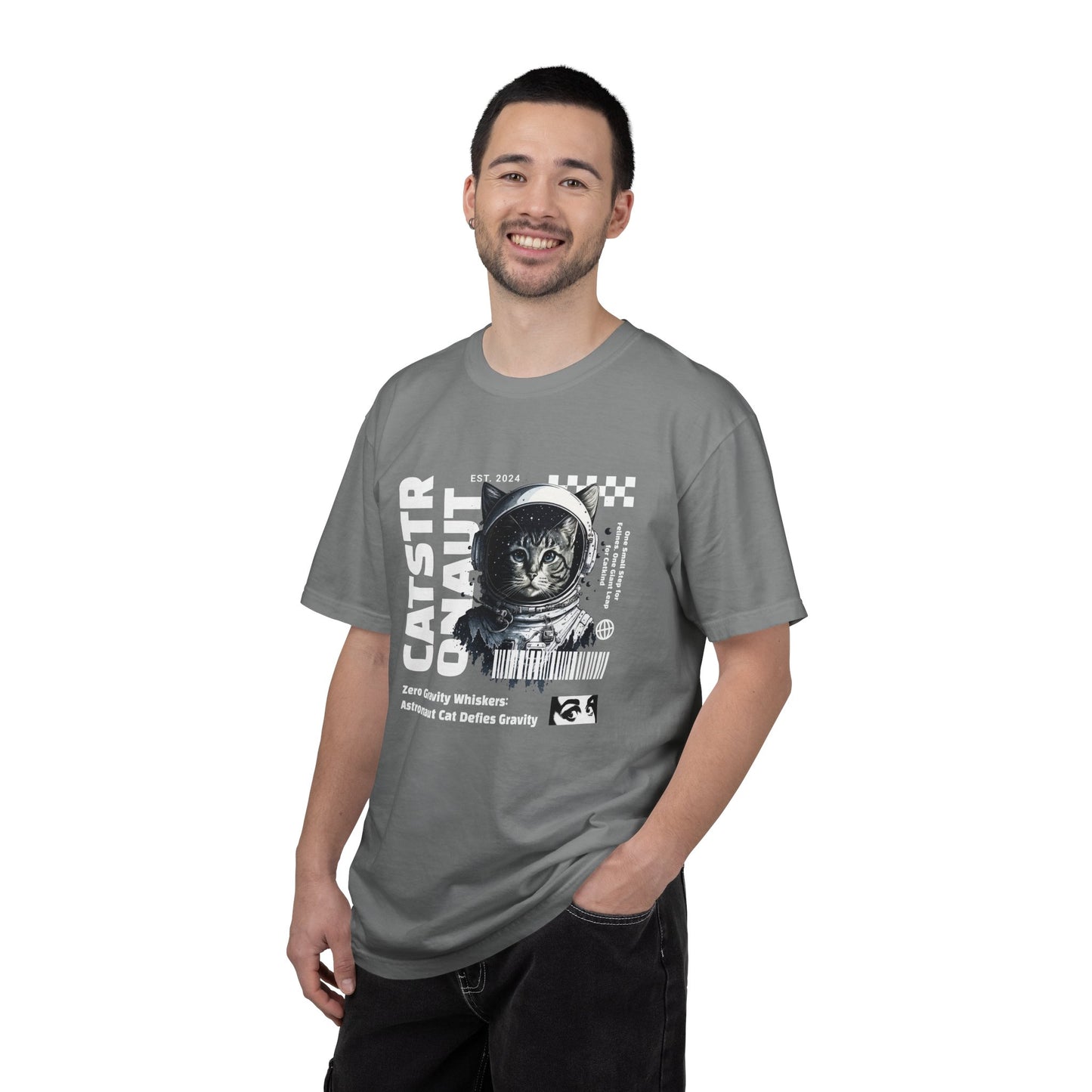 Castronaut, Astronaut Cat, Unisex Garment-Dyed T-shirt
