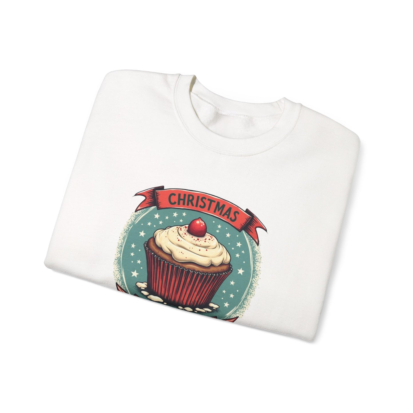 Christmas Stud Muffin with Icing Sweatshirt - Cute Holiday Cupcake Crewneck