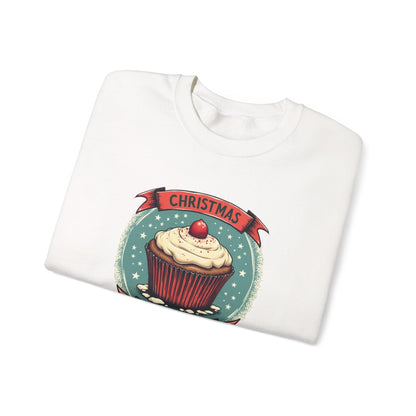 Christmas Stud Muffin with Icing Sweatshirt - Cute Holiday Cupcake Crewneck