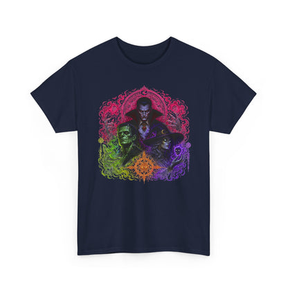 Mystic Vampire Trio T-Shirt — Gothic Rainbow Horror Art Tee