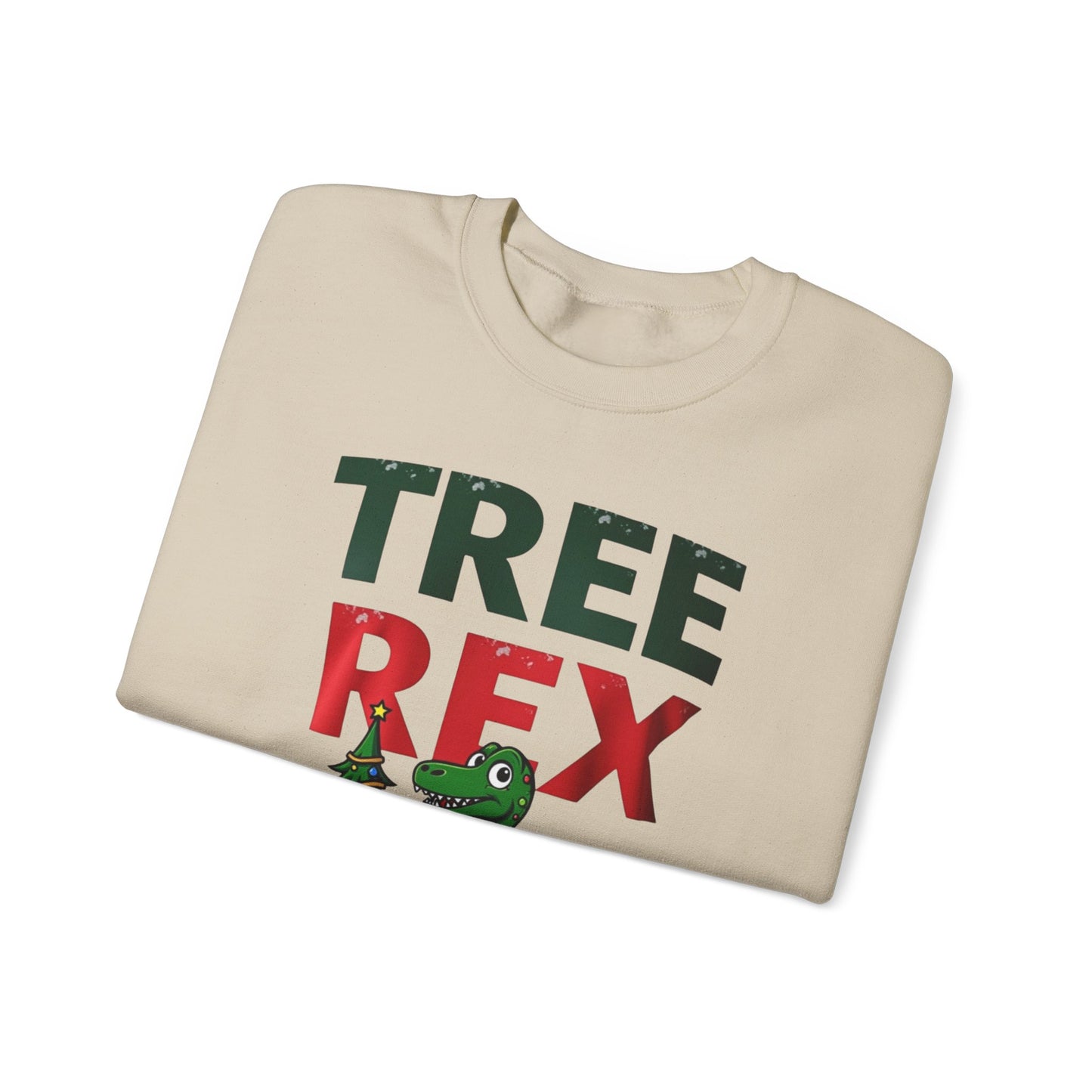 Tree Rex Christmas Sweatshirt — Funny Dino Holiday Crewneck