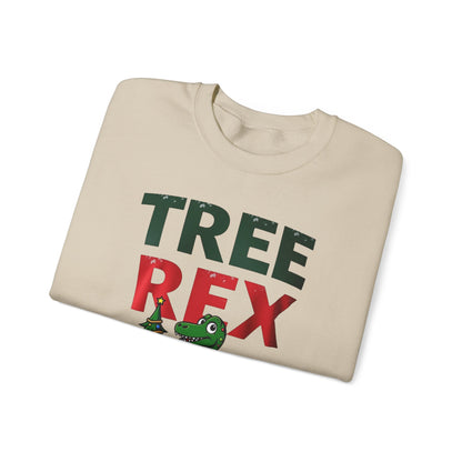 Tree Rex Christmas Sweatshirt — Funny Dino Holiday Crewneck