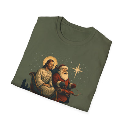 Jesus Is the Reason Of the Season T-Shirt — Vintage Nativity & Santa Christmas Tee