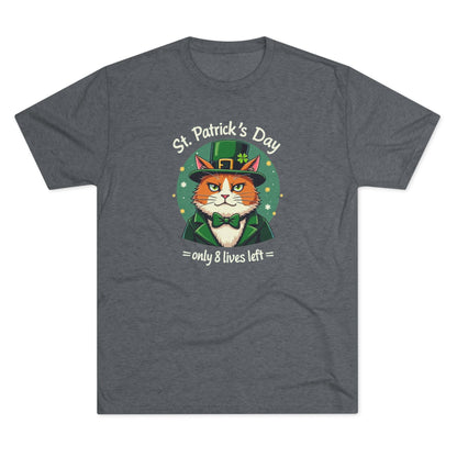 St. Patrick’s Day Cat Tee — “Only 8 Lives Left” Funny Irish Holiday Shirt