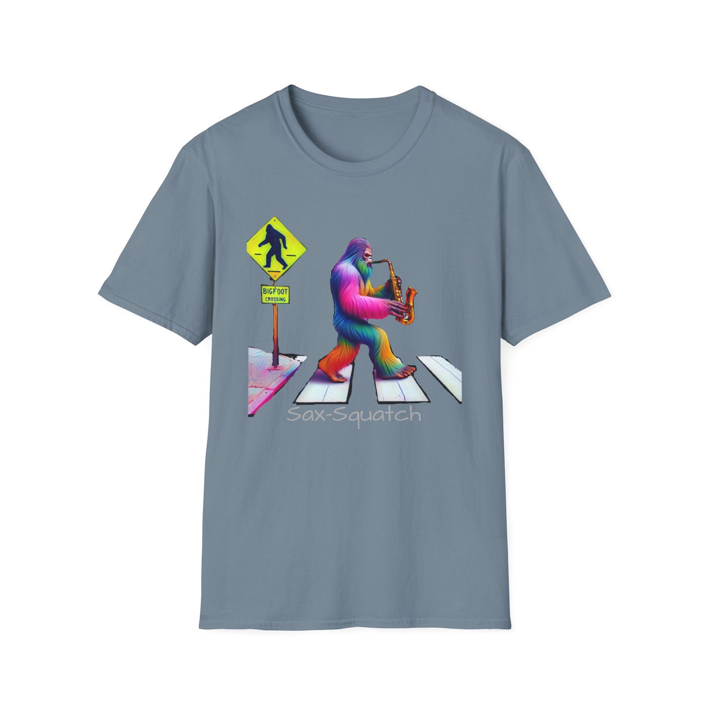Sax-Squatch, Unisex Softstyle T-Shirt