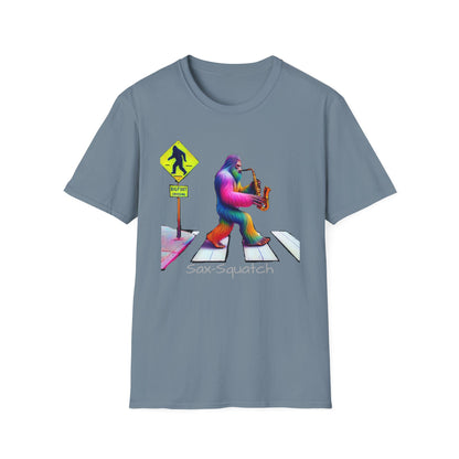Sax-Squatch, Unisex Softstyle T-Shirt