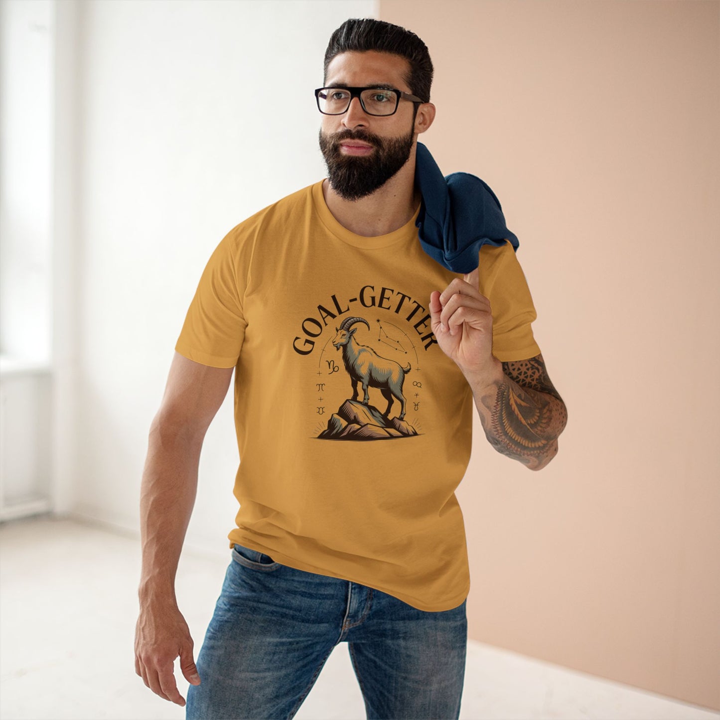 Goal-Getter Goat, Capricorn T-Shirt – Motivational Mountain Climber Tee