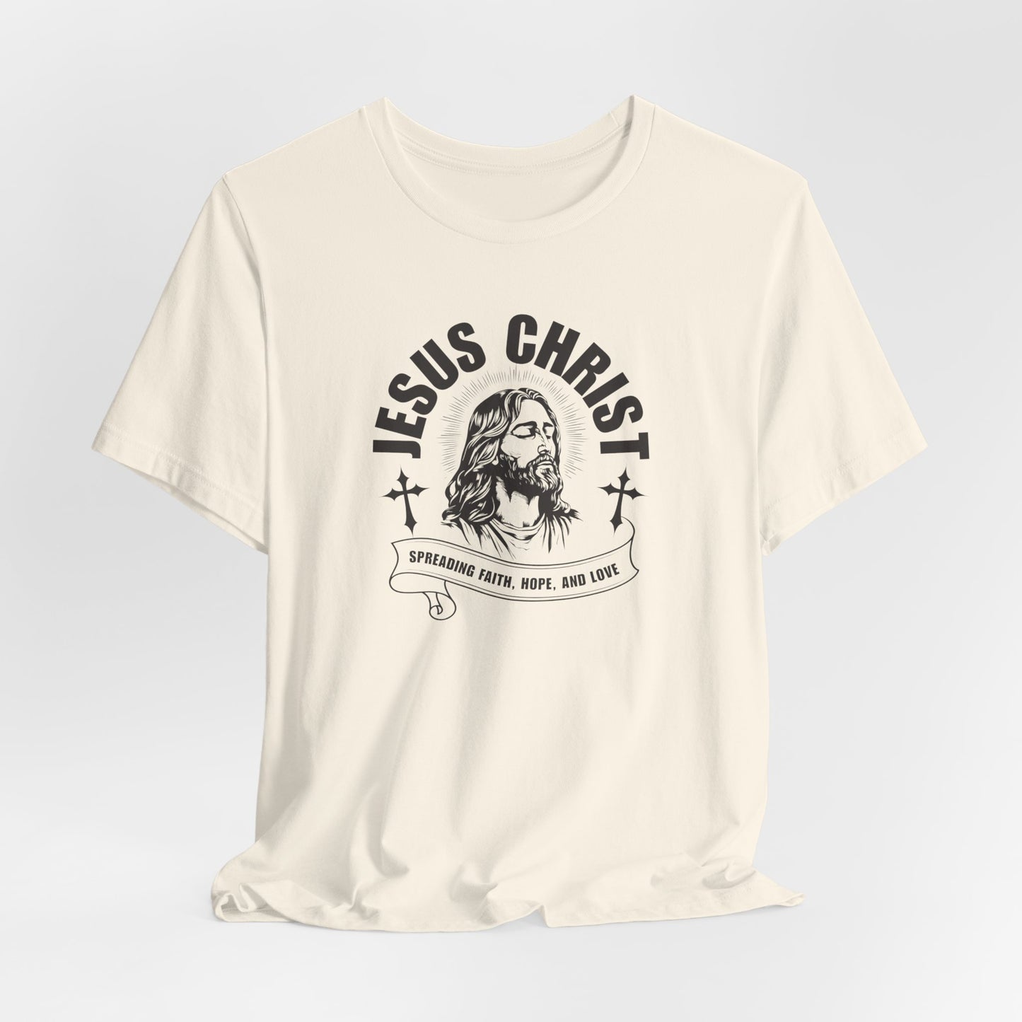 Jesus Christ T-Shirt — 'Spreading Faith, Hope, and Love' Religious Tee