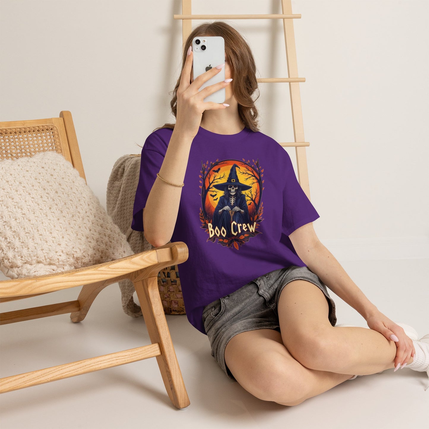 Boo Crew Halloween T-Shirt — Witch Skeleton Spooky Graphic Tee