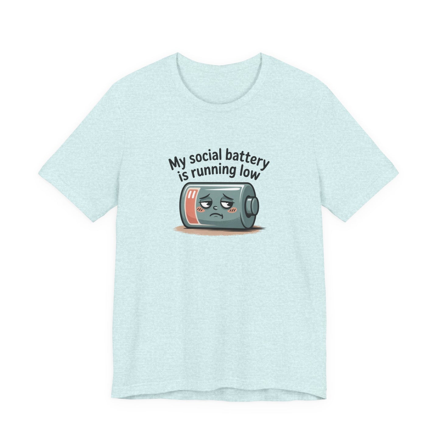 My Social Battery Is Running Low T-Shirt — Funny Introvert Graphic Tee