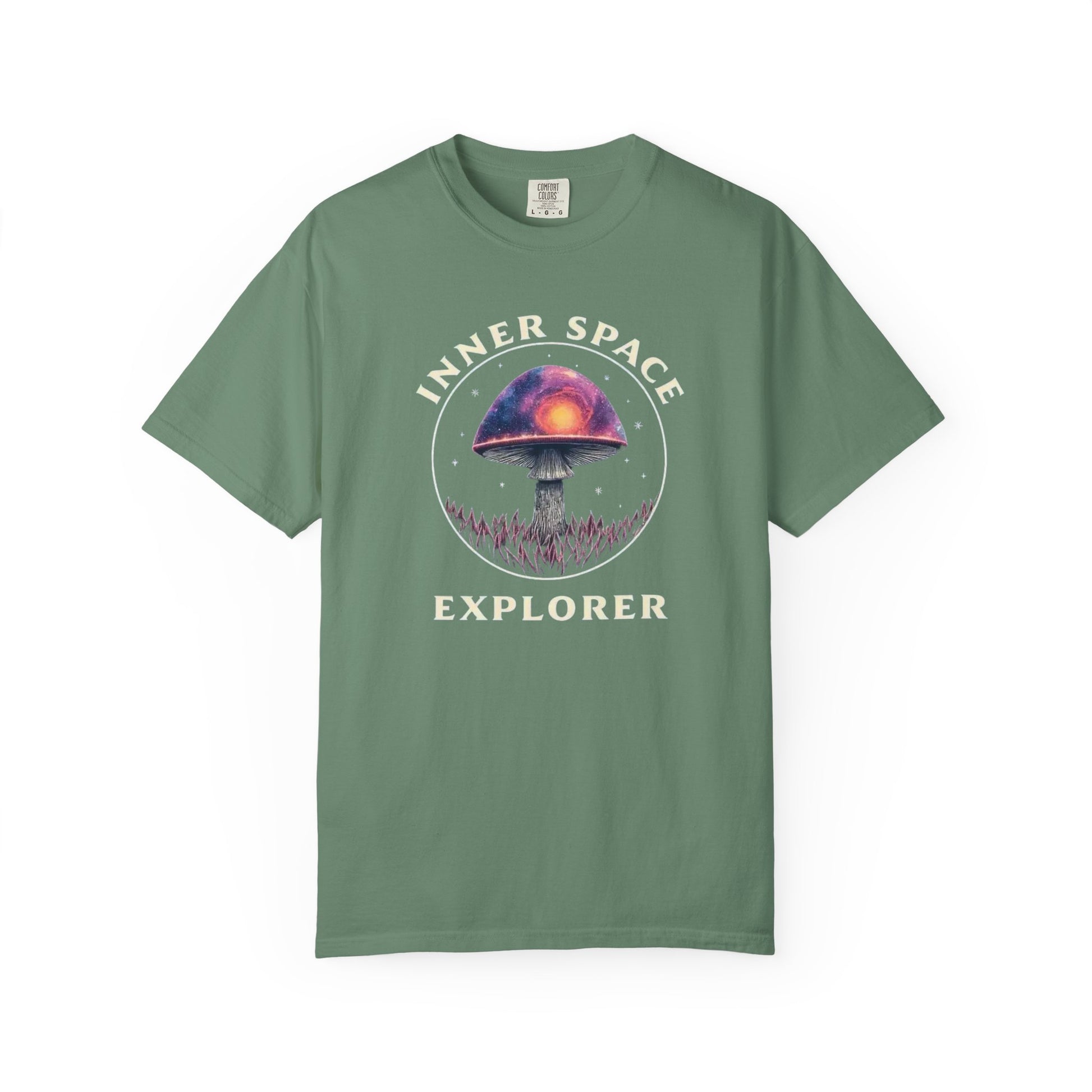 Inner Space Explorer T-Shirt, Unisex Graphic Tee, Cosmic Mushroom Apparel, Gift for Nature Lovers, Casual Wear for Adventurers - Psychonaut Swag
