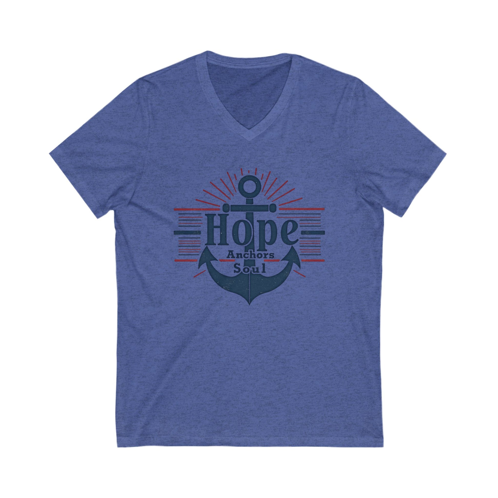 Hope Anchors the Soul V-Neck Tee | Inspirational Shirt, Nautical Apparel, Motivational Gift, Unisex T-Shirt, Casual Wear - Psychonaut Swag