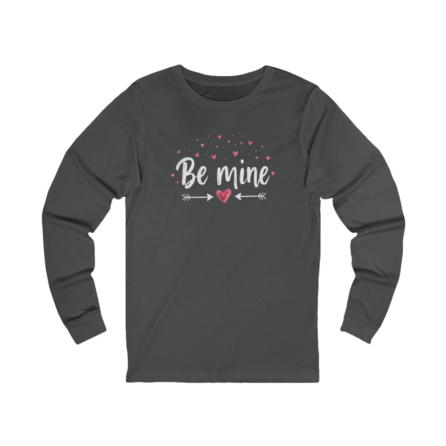 Be Mine Long Sleeve Tee — Valentine’s Day Heart Graphic Shirt