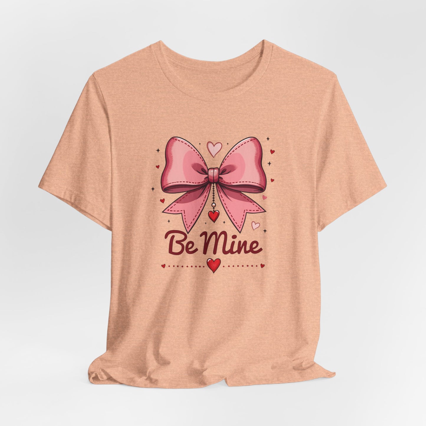 Valentine 'Be Mine' Pink Bow T‑Shirt