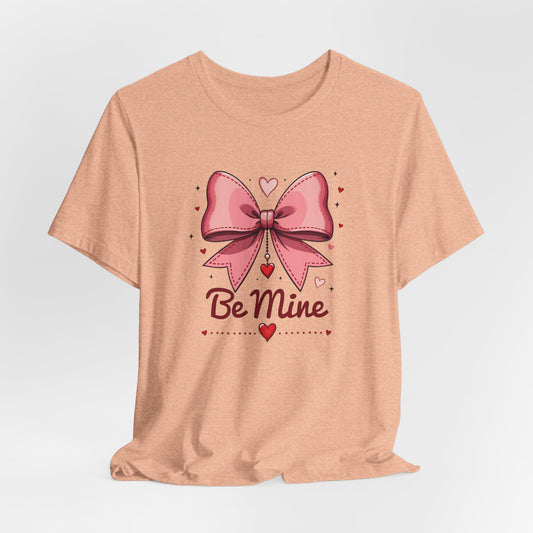 Valentine 'Be Mine' Pink Bow T‑Shirt