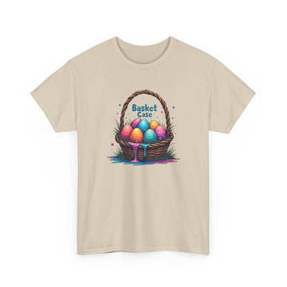 Basket Case, Easter Basket Tee — Colorful Painted Easter Eggs Graphic Shirt